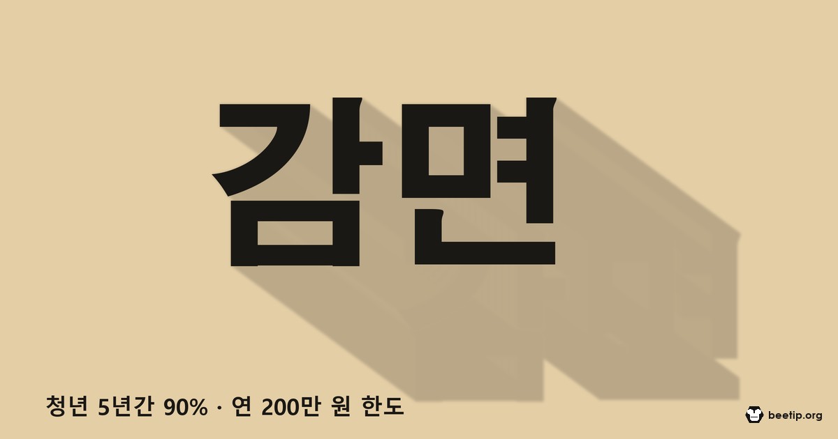 중소기업 취업자 소득세 감면, 2026년 12월 31일 취업까지 — 청년은 5년간 90%